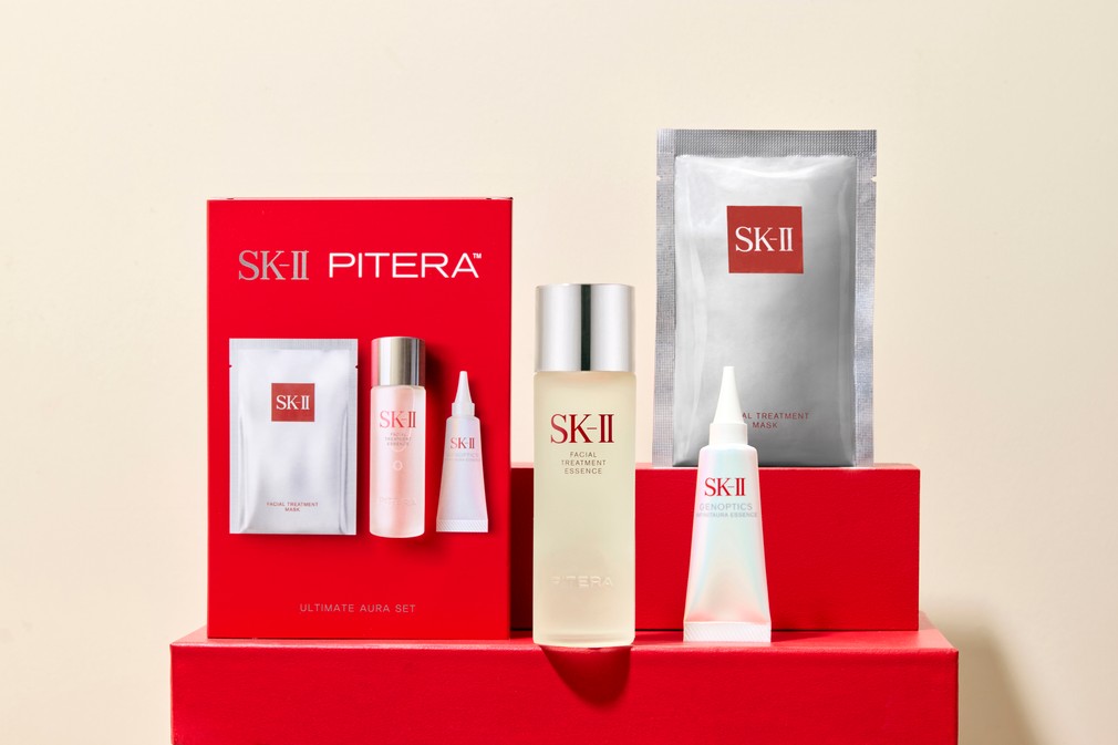 Pure Serum PCH 2個セット SK-II] 피테라 얼티미트 오라 세트 (페이셜 트리트먼트 에센스 75ml+